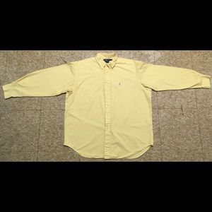 Yellow W/ Blue Logo Polo Ralph Lauren Button Up